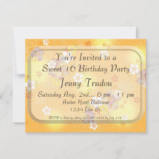 Oriental Floral Multipurpose Birthday Invitation Kaart