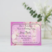 Oriental Floral Multipurpose Birthday Invitation Kaart (Staand voorkant)