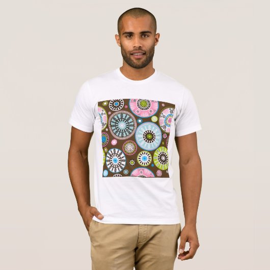 Oriental Floral Pattern Mannen T-Shirt (Voorkant volledig)