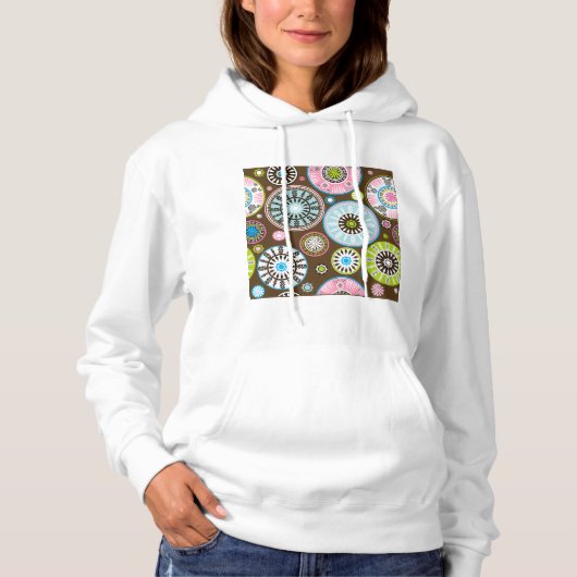 Oriental Floral Pattern Womens Hoodie (Voorkant)