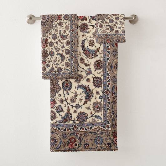 Oriental Floral Persian tapijt Patroon Bad Handdoek (Insitu)