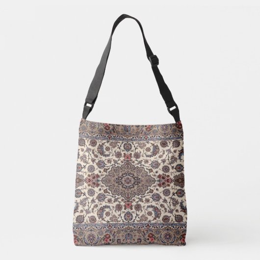 Oriental Floral Persian tapijt Patroon Crossbody Tas (Achterkant)