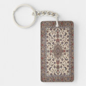 Oriental Floral Persian tapijt Patroon Sleutelhanger (Voorkant)