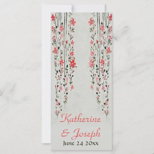 Oriental floral waterverf bruiloft (Achterkant)