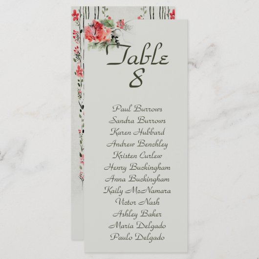 Oriental floral waterverf bruiloft (Voorkant / Achterkant)