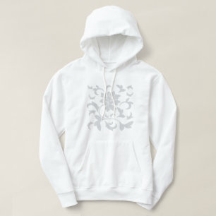 Oriental Flower-Grey Hoodie