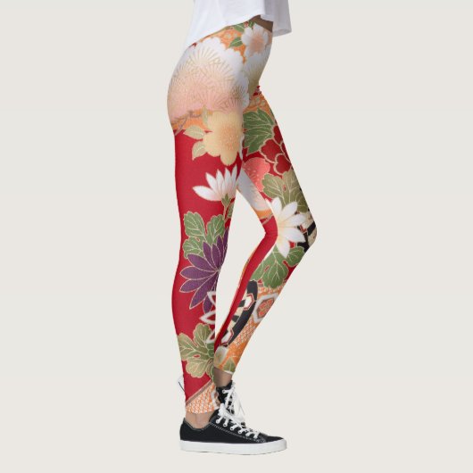 Oriental Flower Print Leggings (Rechts)