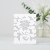 Oriental Flower - Silver Briefkaart (Staand voorkant)