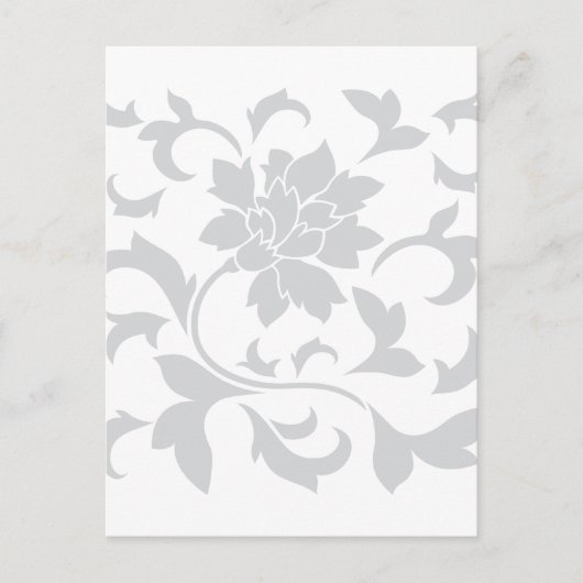 Oriental Flower - Silver Briefkaart (Voorkant)