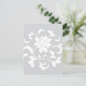 Oriental Flower - Silver Circular Pattern Briefkaart (Staand voorkant)