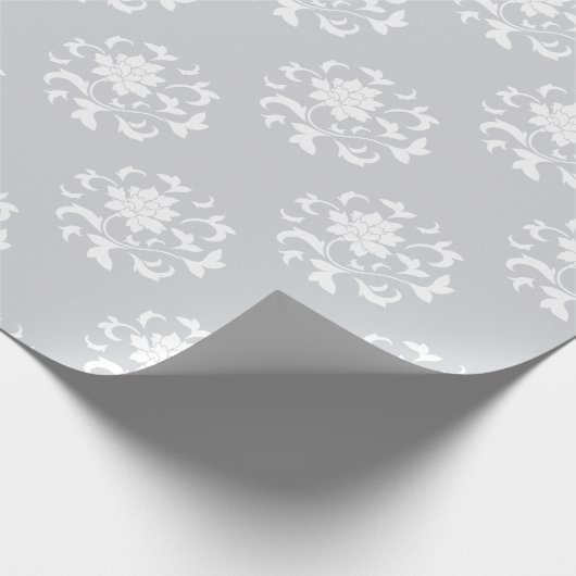 Oriental Flower - Silver Circular Pattern Cadeaupapier (Hoek)
