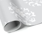 Oriental Flower - Silver Circular Pattern Cadeaupapier (Rol Hoek)