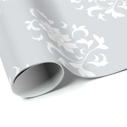 Oriental Flower - Silver Circular Pattern Cadeaupapier (Rol Hoek)