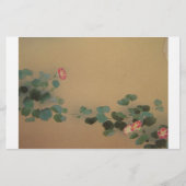 Oriental Flowers Stationery Briefpapier (Voorkant)