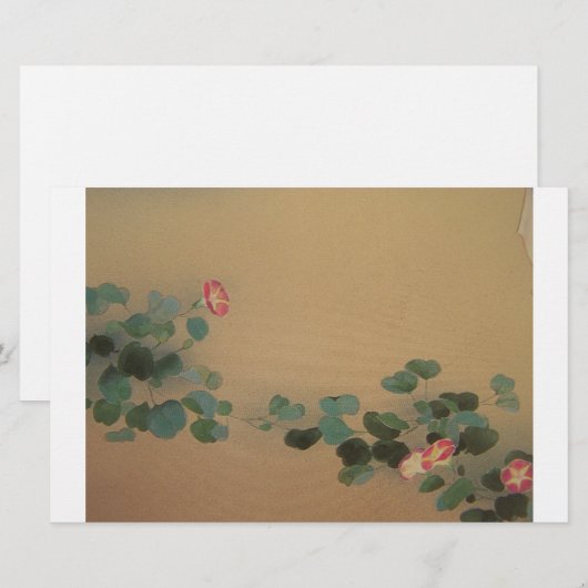 Oriental Flowers Stationery Briefpapier (Voorkant / Achterkant)