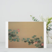 Oriental Flowers Stationery Briefpapier (Staand voorkant)