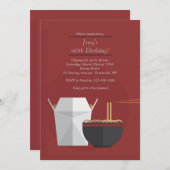 Oriental Food Invitation Kaart (Voorkant / Achterkant)