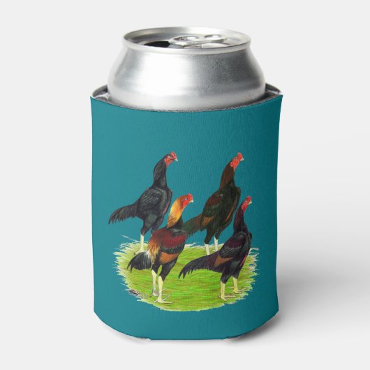 Oriental Game Fowl Quartet Blikjeskoeler (Blikje Voorkant)