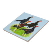 Oriental Game Fowl Quartet Tegeltje (Zijkant)