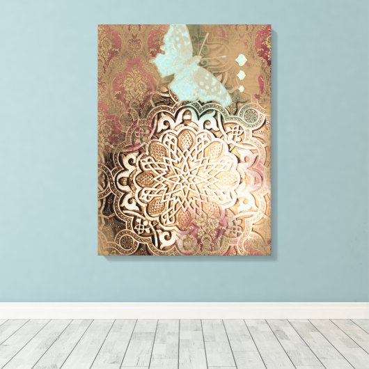 Oriental Glow II - Gewikkeld Canvas (Insitu (Houten vloer))