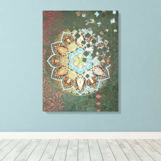 Oriental Glow III - Ingewikkeld Canvas Afdruk (Insitu (Houten vloer))