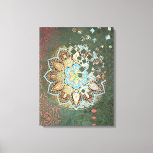 Oriental Glow III - Ingewikkeld Canvas Afdruk