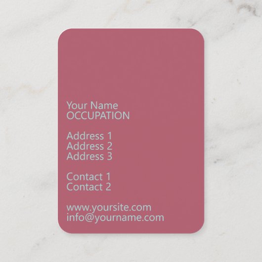 Oriental Glow III - Visitekaartje (Achterkant)