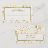 Oriental Gold Boho Appointment Card Afsprakenkaartje (Voorkant / Achterkant)