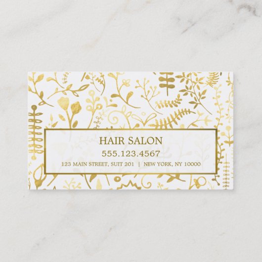 Oriental Gold Boho Appointment Card Afsprakenkaartje (Achterkant)
