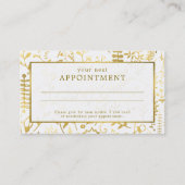Oriental Gold Boho Appointment Card Afsprakenkaartje (Voorkant)