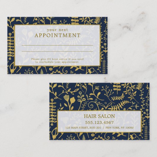 Oriental Gold Boho Appointment Card Afsprakenkaartje (Voorkant / Achterkant)