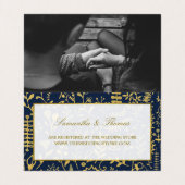 Oriental Gold Boho-fotokaartje Visitekaartje (Binnenkant ongevouwen)