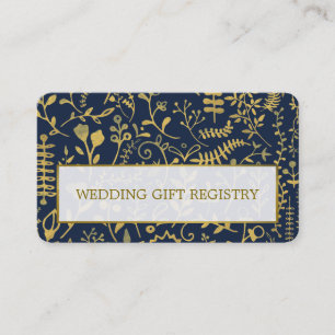 Oriental Gold Boho Gift Registry Card Afsprakenkaartje