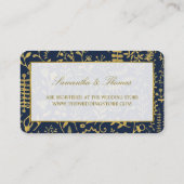 Oriental Gold Boho Gift Registry Card Afsprakenkaartje (Achterkant)