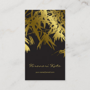 Oriental Gold en Black Bamboe laten stijlvolle Zen Visitekaartje