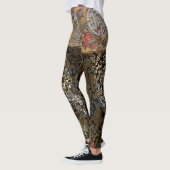 Oriental Gold Leaf Silver Dragon Leggings (Links)