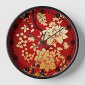 Oriental Golden Flowers op Red (Voorkant)
