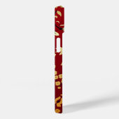 Oriental Golden Flowers op Red Case-Mate iPhone Case (Achterkant / Rechts)