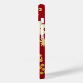 Oriental Golden Flowers op Red Case-Mate iPhone Case (Achterkant / Links)