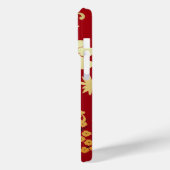 Oriental Golden Flowers op Red Case-Mate iPhone Case (Achterkant / Links)