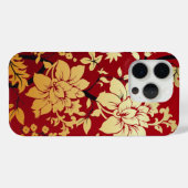 Oriental Golden Flowers op Red Case-Mate iPhone Case (Achterkant (horizontaal))