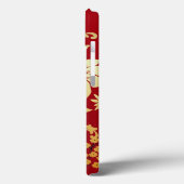 Oriental Golden Flowers op Red Case-Mate iPhone Case (Achterkant / Links)