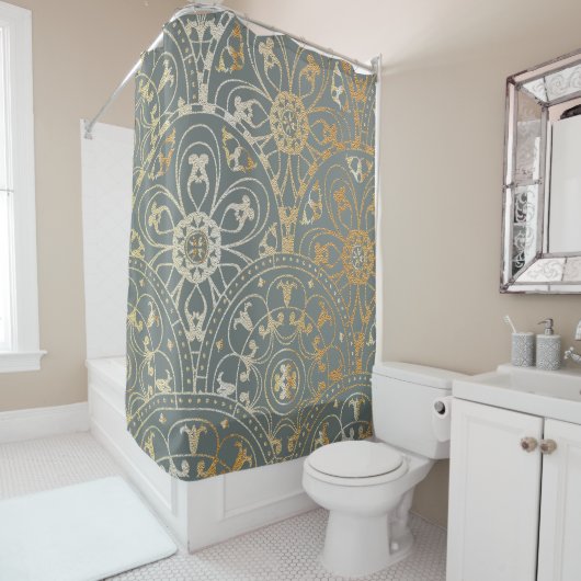 Oriental golden Mandala - Shower Curtain Douchegordijn (In situ)