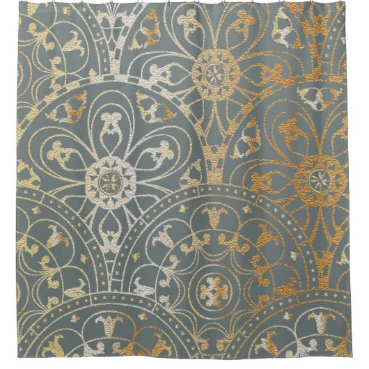 Oriental golden Mandala - Shower Curtain Douchegordijn (Voorkant)
