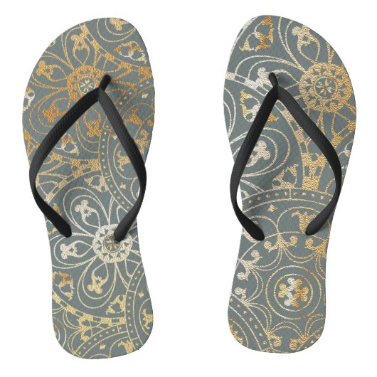 Oriental Golden Mandala - Teenslippers (Voetbed)