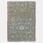 Oriental Golden Pattern - Blanket Deken (Voorkant Verticaal)