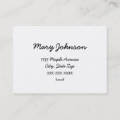 Oriental Green met witte bloemen Visitekaartje (Achterkant)