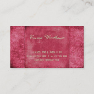 Oriental Grunge Strawberry Red Visitekaartje
