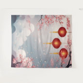 Oriental Happy New Year Achtergrond Wandkleed (Voorkant (horizontaal))