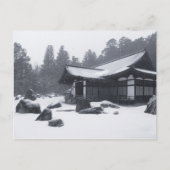 Oriental House in Bossen bedekt in sneeuw Briefkaart (Voorkant)